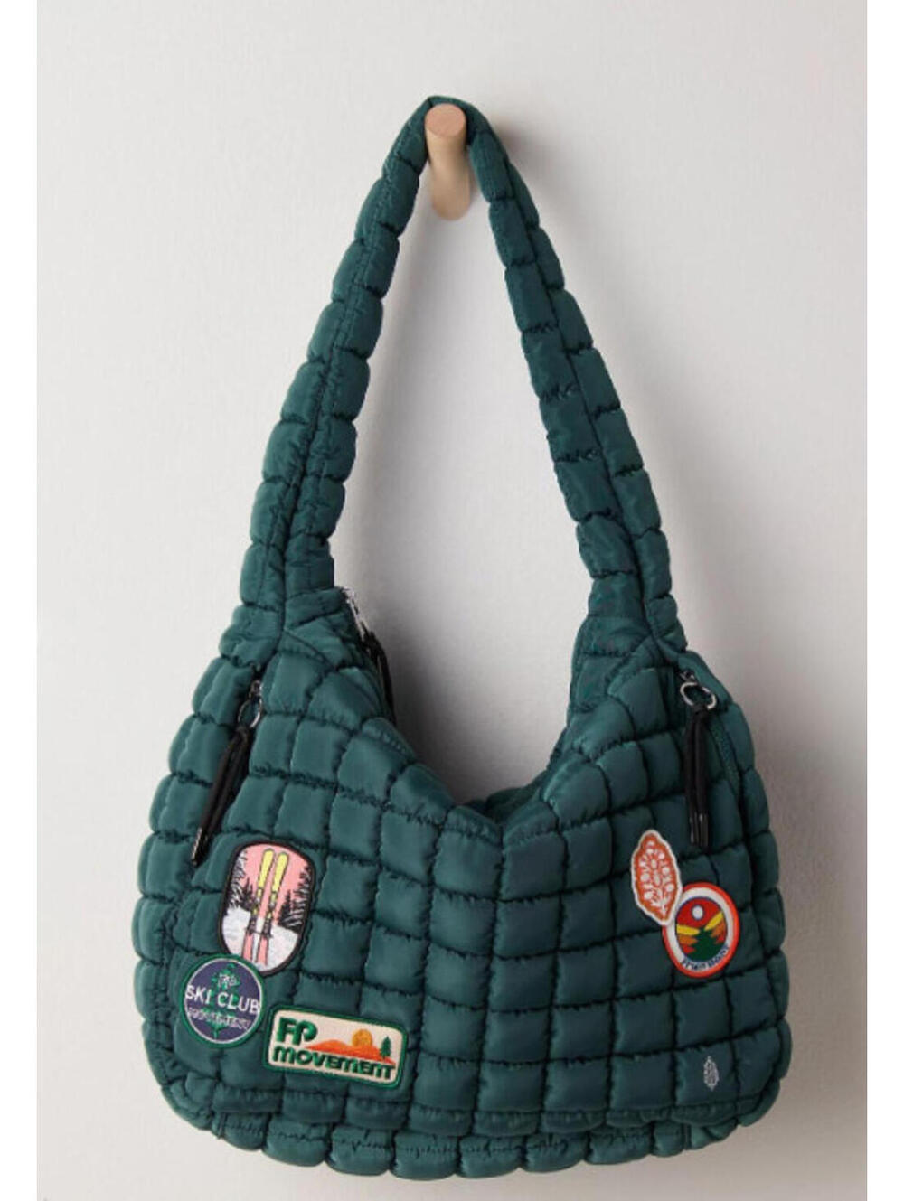 Brand new Free People Quilted Teal Patchwork Shoulder Bag